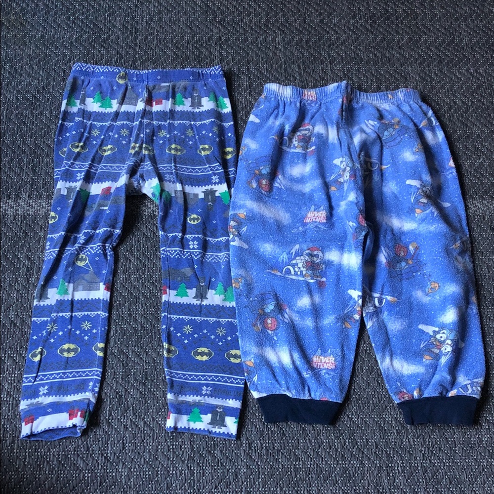 Blue Kids Pajama winter themed Bottoms - printed Sleep Pants